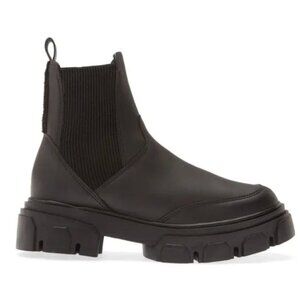 NEW Farm Rio Natural Chelsea Lug Sole Ankle Boot Black US 6.5 EU 37 $250 [jb]